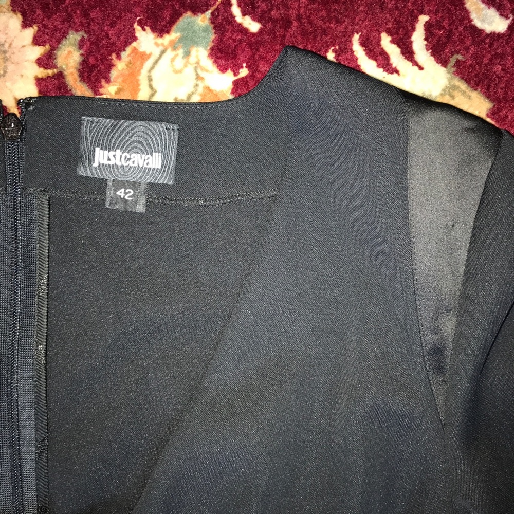 Just Cavalli black v-neck dress with paneling - Picture 2 of 6